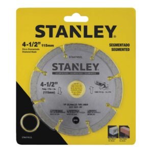 DISCO DIAMANTADO Segmentado 4,5” Eje 5/8”-7/8” STANLEY