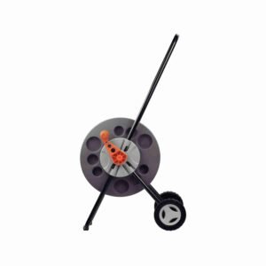 Enrollador de manguera con ruedas y 2 acoples rápidos hasta 55 m de manguera de 1/2″ Tramontina