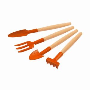 Kit de herramientas metálicas para macetas 4 pieza mangos de madera Tramontina