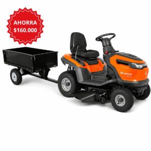 TRACTOR TS114 15 HP HUSQVARNA + CARRO TRACTOR METÁLICO
