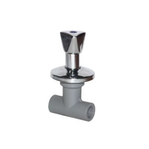 LLAVE DE PASO CROMADA LARGA PPR 20 MM VASTAGO LARGO 3,5 CM HOFFENS